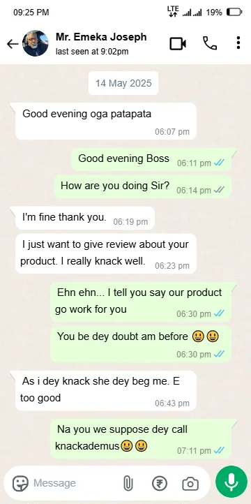 WhatsApp Testimonial